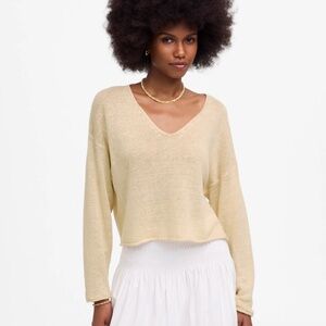 Madewell | Linen V-Neck Sweater